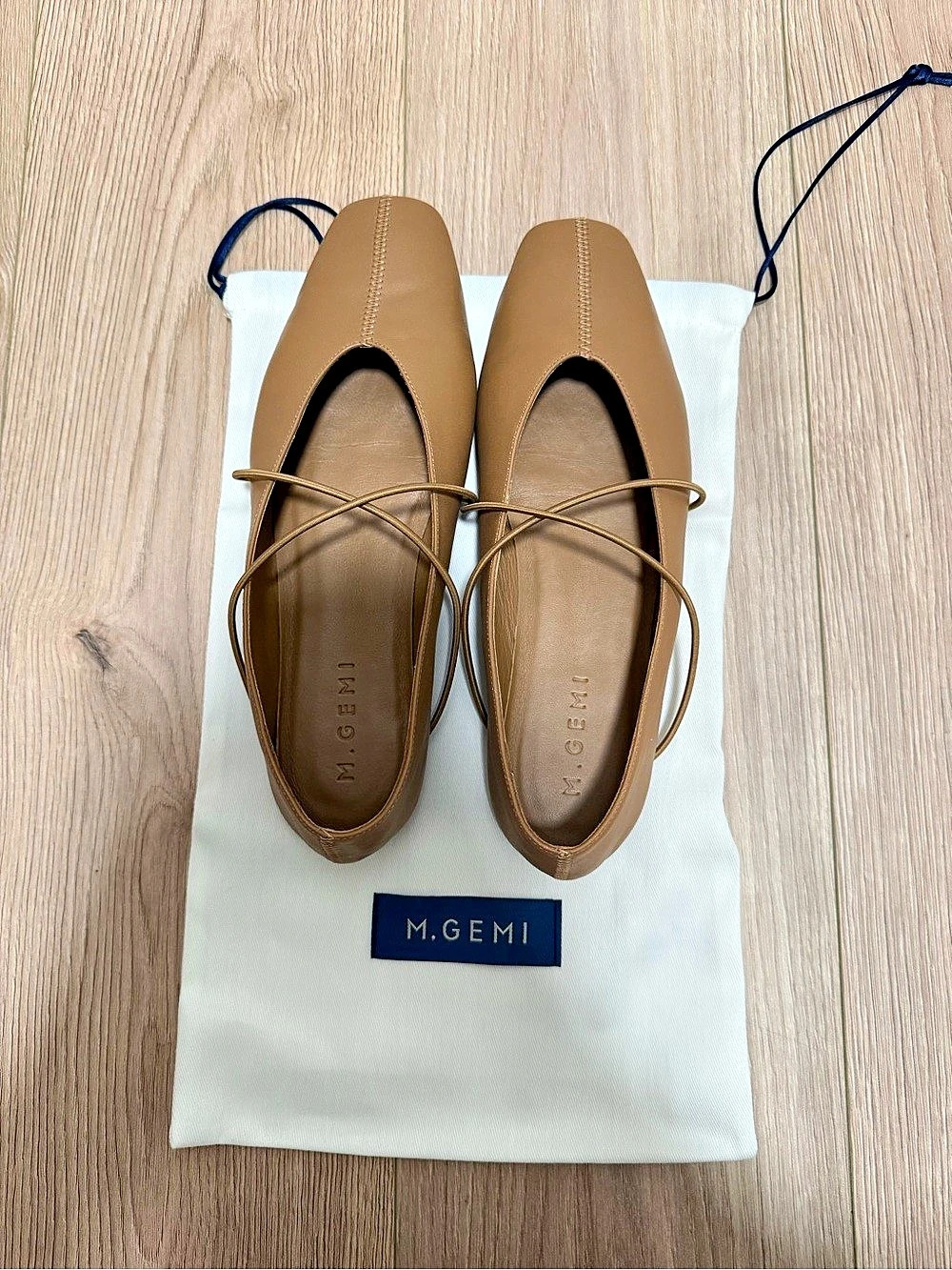 M.GEMI The Una Lace-Up Flats Brown EU 38 - Worn Once